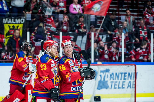 Malmö Redhawks Christoffer Forsberg och Axel Wemmenborn
