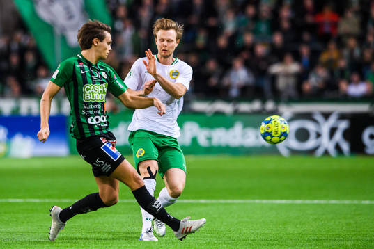 Varbergs Tobias Karlsson och Hammarbys Tim Söderström