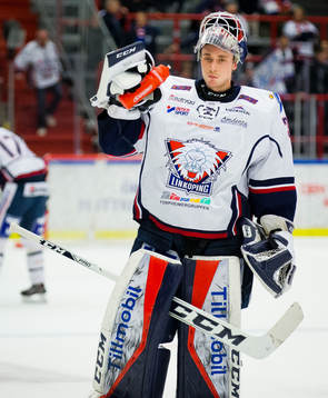 Linköpings målvakt Jacob Johansson deppar