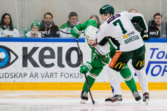 Rögles Mattias Sjögren och Färjestads Johan Ivarsson
