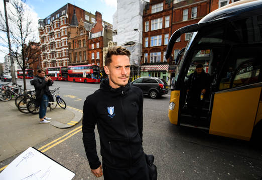 Markus Rosenberg of Malmö FF arrives at the hotel