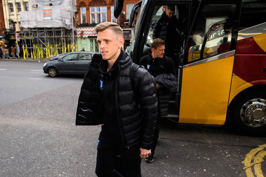 Sören Rieks of Malmö FF arrives at the hotel