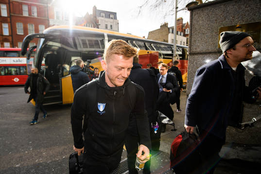 Anders Christiansen of Malmö FF arrives at the hotel
