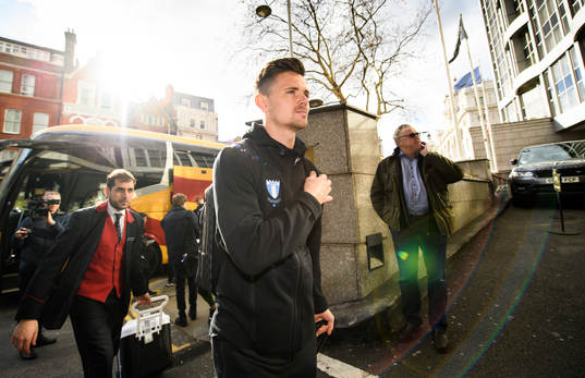 Marcus Antonsson of Malmö FF arrives at the hotel