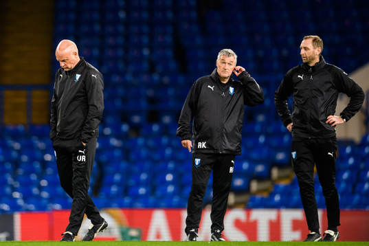 Uwe Rösler, head coach, Rob Kelly, assistant coach and