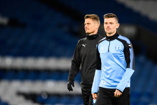 Markus Rosenberg and Marcus Antonsson of Malmö FF