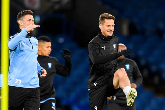 Marcus Antonsson and Markus Rosenberg of Malmö FF