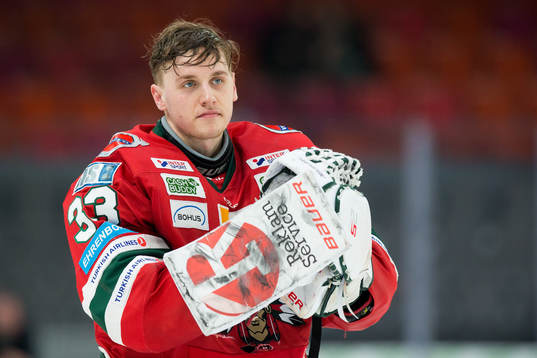 Frölundas målvakt Johan Mattsson blir vald till matchens