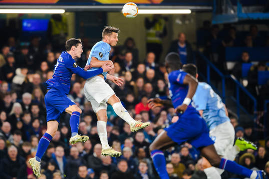 Andreas  Christensen of Chelsea and Markus Rosenberg of