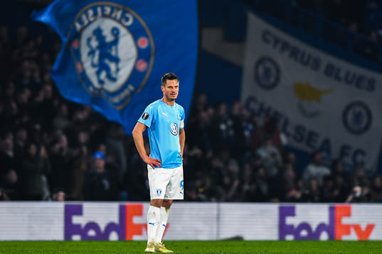 Markus Rosenberg of Malmö FF looks dejected