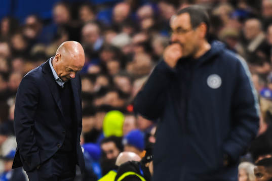 Uwe Rösler, head coach of Malmö FF looks dejected