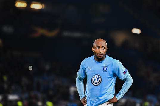 Fouad Bachirou of Malmö FF looks dejected
