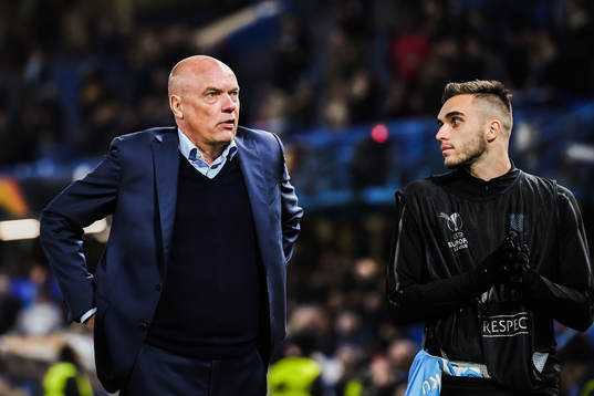 Uwe Rösler, head coach of Malmö FF looks dejected