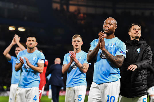 Carlos Strandberg and Markus Rosenberg of Malmö FF looks