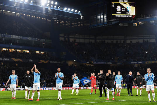 Players of Malmö FF looks dejected