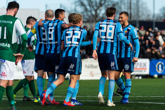 Djurgårdens spelare jublar