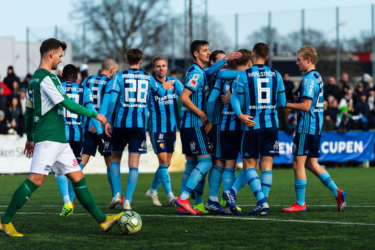 Djurgårdens spelare jublar