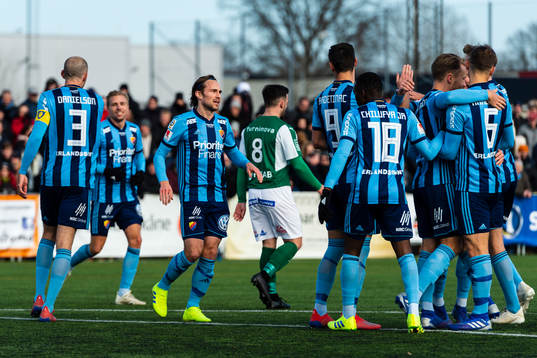 Djurgårdens spelare jublar