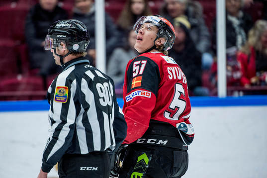 Malmö Redhawks Emil Sylvegård utvisas