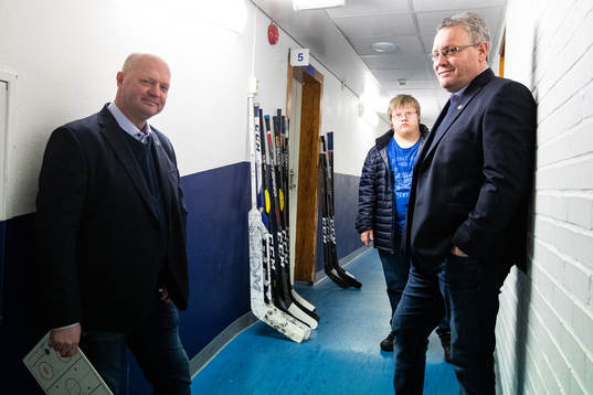 Leksands tränare Ulf Hedberg och assisterande tränare