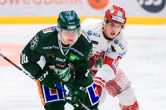 Färjestads Marcus Nilsson och Timrås Filip Hållander