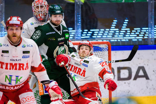 Timrås målvakt Victor Brattström och Hampus Larsson