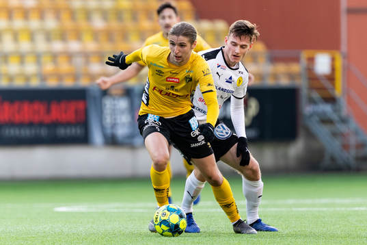 Elfsborgs Pawel Cibicki och Frejs Mattias Bouvin