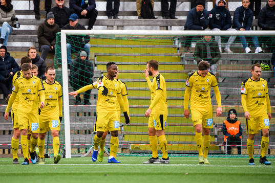 Halmstads spelare jublar