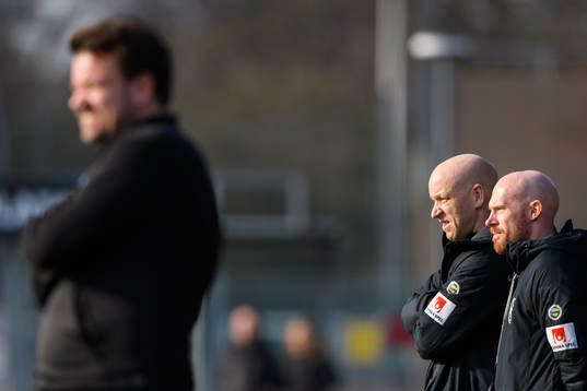 Landskronas tränare Billy Magnusson och assisterande