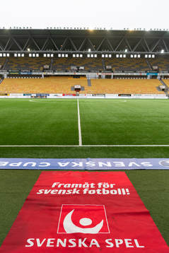 Interiör och Svenska spels logga på Borås arena