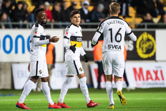 AIKs Heradi Rashidi, Tarik Elyounoussi och Anton Salétros