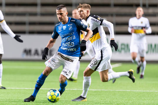 Norrbys Alen Krasnici och AIKs Anton Salétros