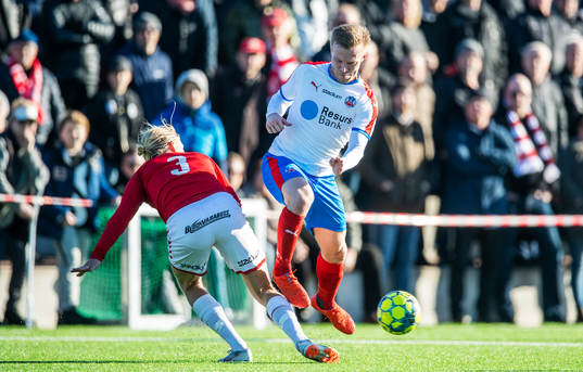 Kalmars Sebastian Hedlund och Helsingborgs Andreas Landgren