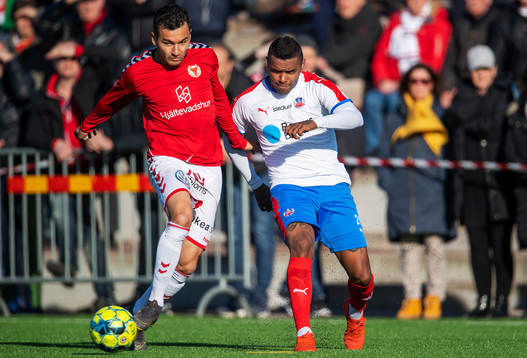 Kalmars Emin Nouri och Helsingborgs Wanderson do Carmo