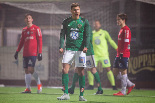 Jönköpings Alexander Jallow jublar