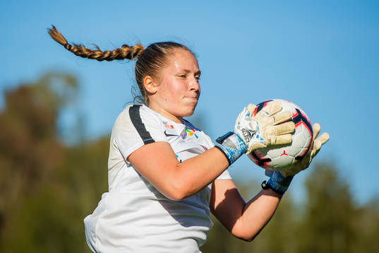 Goalkeeper Aurora Mikalsen of Norway