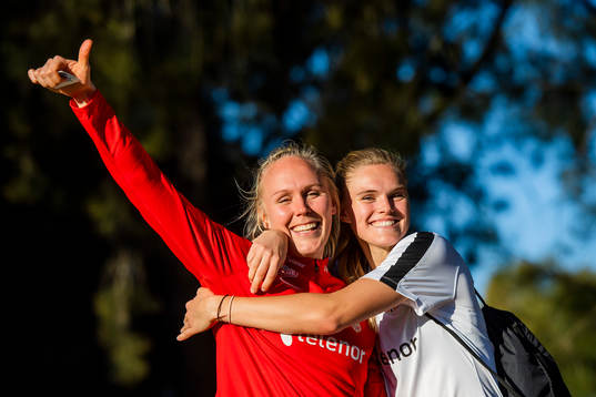 Maria Thorisdottir and Kristine Leine of Norway