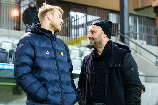GAIS Calle Nyström och tränare Bosko Orovic