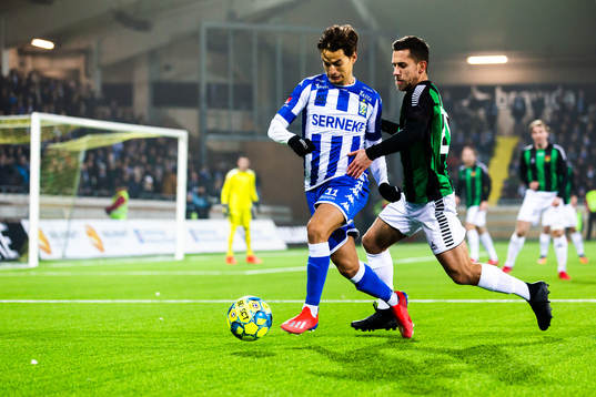 IFK Göteborgs Amin Affane och GAIS Predrag Randjelovic