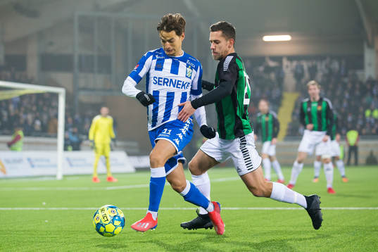 IFK Göteborgs Amin Affane och GAIS Predrag Randjelovic