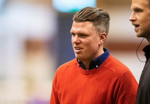 Östers tränare Christian Järdler fotbollsmatchen i