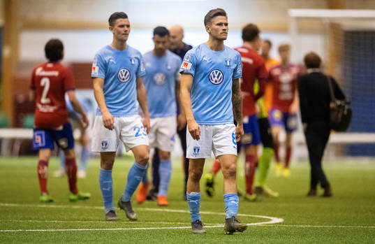 Malmö FFs Marcus Antonsson och Arnor Traustason deppar