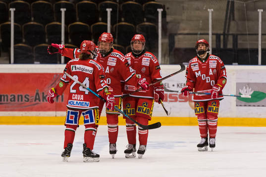Modos spelare jublar