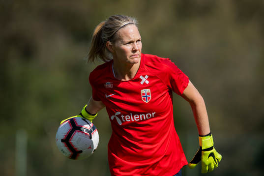 Goalkeeper Ingrid Hjelmseth of Norway