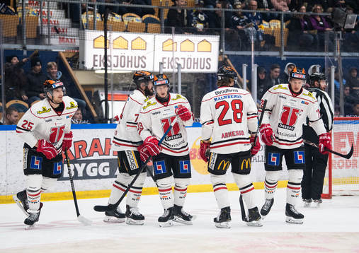 Örebros Anton Hedman, Nick Ebert, Patrik Virta, Linus