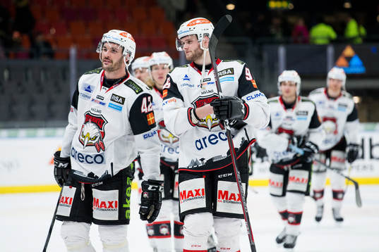 Malmö Redhawks Kim Rosdahl och Niklas Arell deppar
