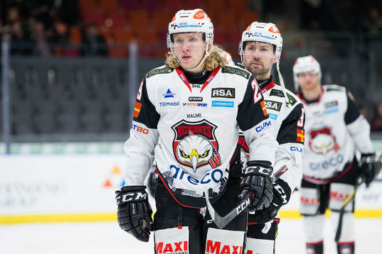 Malmö Redhawks Marcus Sylvegård och Per Ledin deppar