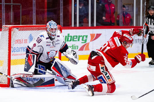 Linköpings målvakt Jonas Gustavsson och Timrås Filip