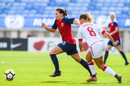 Cecilie Redisch Kvamme of Norway and Theresa Nielsen of