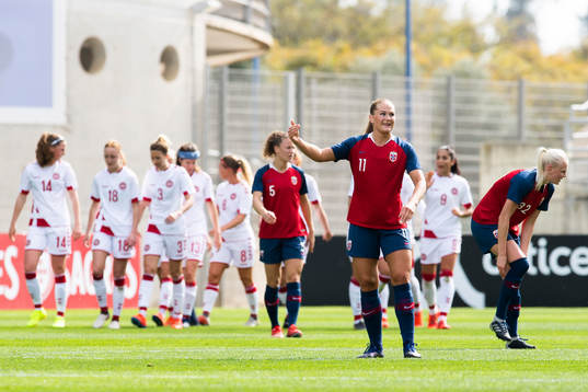 Lisa-Marie Karlseng Utland of Norway looks dejected